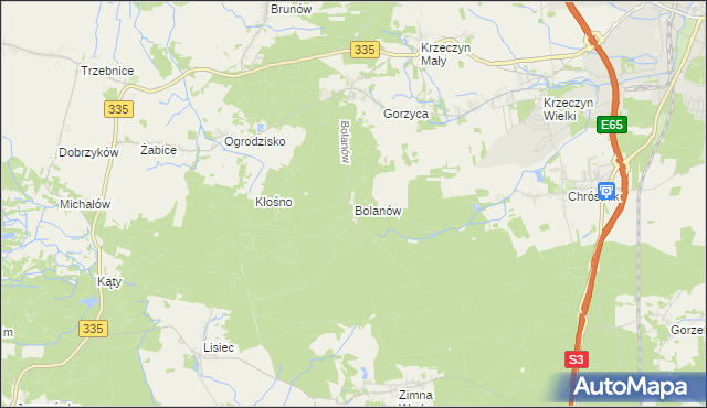 mapa Bolanów, Bolanów na mapie Targeo
