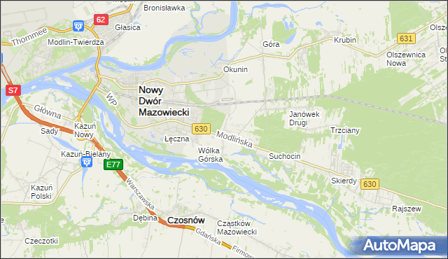 mapa Boża Wola gmina Jabłonna, Boża Wola gmina Jabłonna na mapie Targeo
