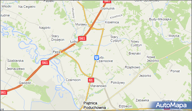 mapa Budy Czarnockie, Budy Czarnockie na mapie Targeo