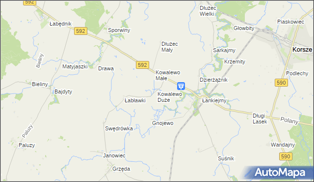 mapa Kowalewo Duże, Kowalewo Duże na mapie Targeo