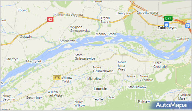 mapa Mała Wieś przy Drodze, Mała Wieś przy Drodze na mapie Targeo