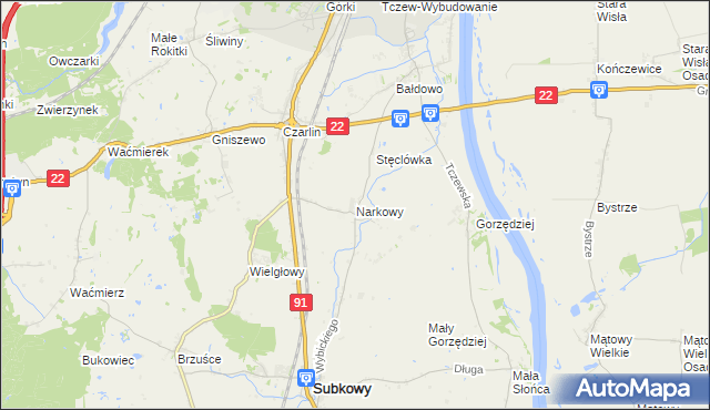 mapa Narkowy, Narkowy na mapie Targeo