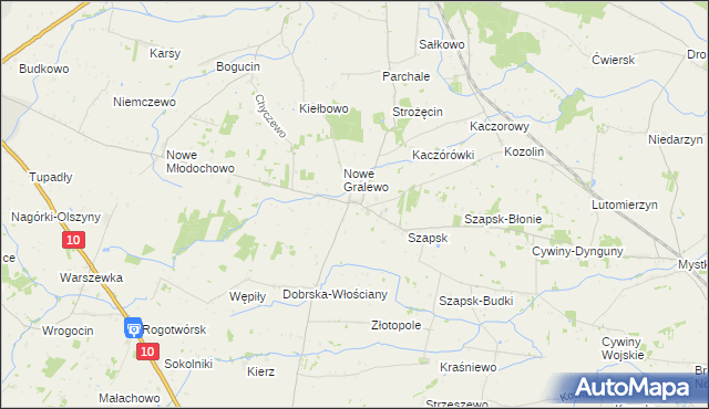 mapa Nowe Gralewo, Nowe Gralewo na mapie Targeo