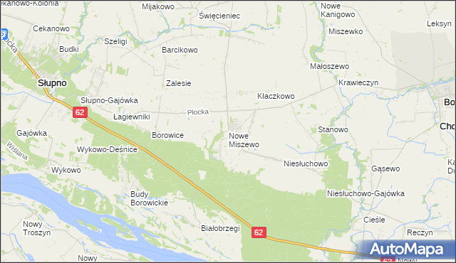 mapa Nowe Miszewo, Nowe Miszewo na mapie Targeo