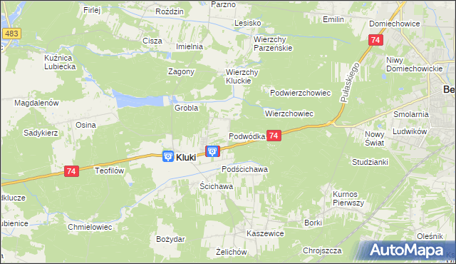 mapa Podwódka, Podwódka na mapie Targeo