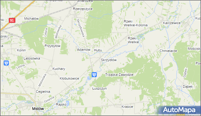 mapa Skrzydlów, Skrzydlów na mapie Targeo