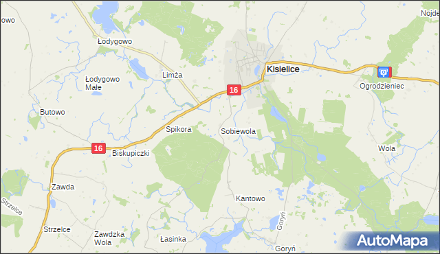 mapa Sobiewola, Sobiewola na mapie Targeo