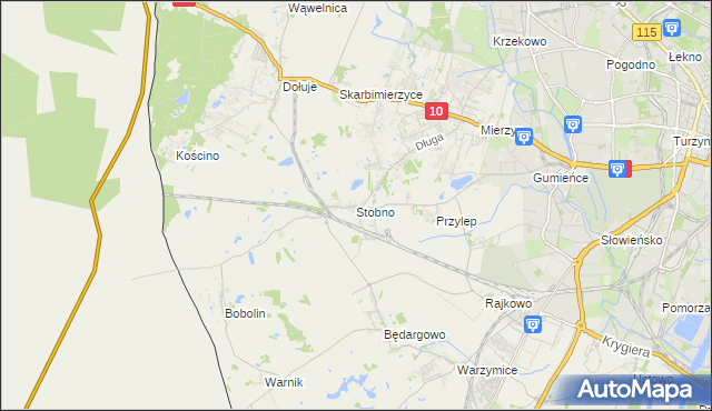 mapa Stobno gmina Kołbaskowo, Stobno gmina Kołbaskowo na mapie Targeo