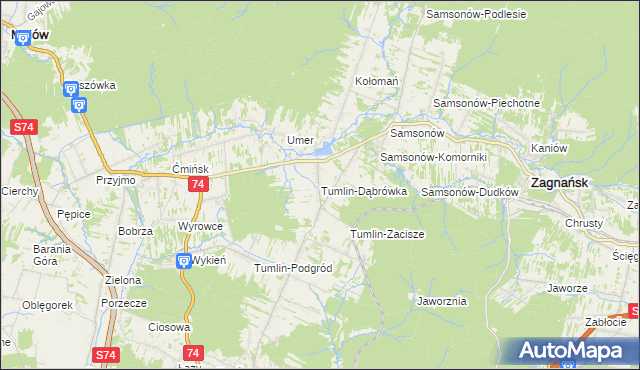 mapa Tumlin-Dąbrówka, Tumlin-Dąbrówka na mapie Targeo