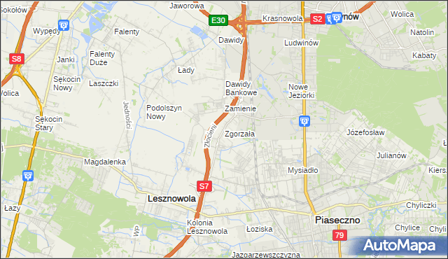 mapa Zgorzała, Zgorzała na mapie Targeo