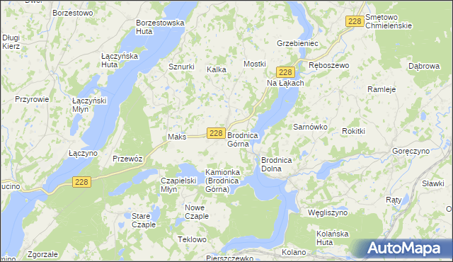 mapa Brodnica Górna, Brodnica Górna na mapie Targeo