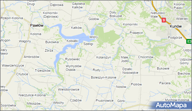 mapa Kotarszyn, Kotarszyn na mapie Targeo