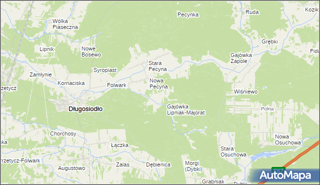 mapa Lipniak-Majorat, Lipniak-Majorat na mapie Targeo