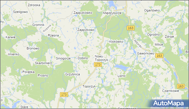 mapa Nowy Toporzyk, Nowy Toporzyk na mapie Targeo