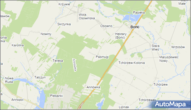 mapa Pasmugi, Pasmugi na mapie Targeo