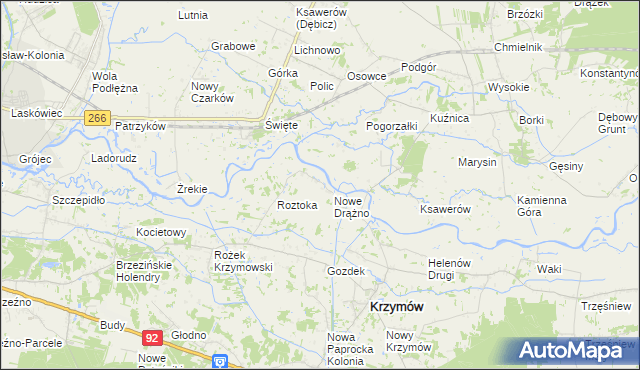 mapa Drążno-Holendry, Drążno-Holendry na mapie Targeo