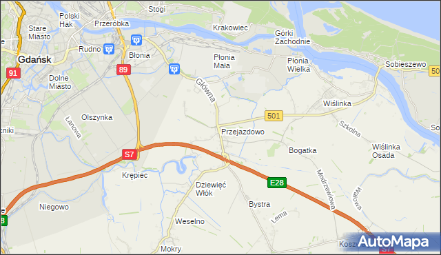 mapa Przejazdowo, Przejazdowo na mapie Targeo