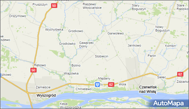 mapa Stobiecin, Stobiecin na mapie Targeo