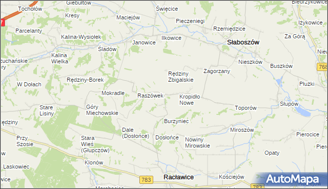 mapa Kropidło, Kropidło na mapie Targeo