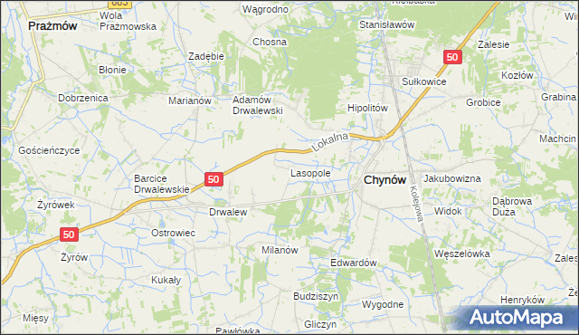 mapa Lasopole, Lasopole na mapie Targeo