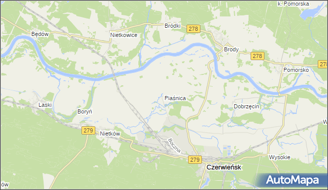 mapa Piaśnica, Piaśnica na mapie Targeo