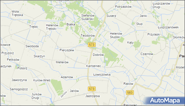 mapa Dobrów gmina Szczawin Kościelny, Dobrów gmina Szczawin Kościelny na mapie Targeo