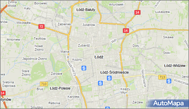 mapa Łodzi, Łódź na mapie Targeo