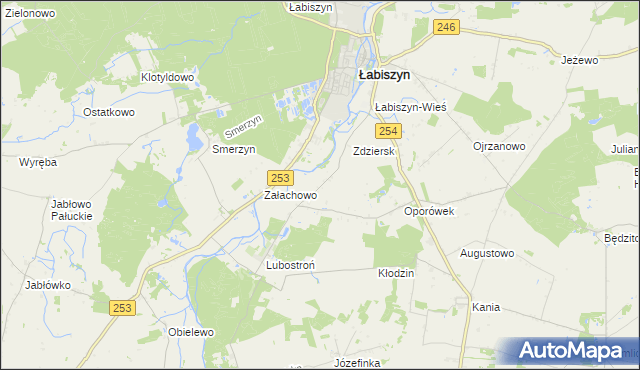 mapa Oporowo gmina Łabiszyn, Oporowo gmina Łabiszyn na mapie Targeo