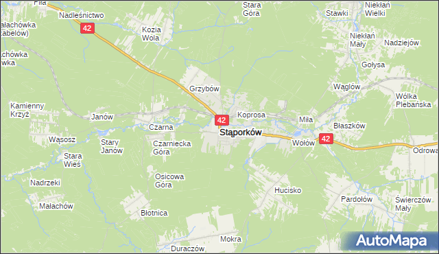 mapa Stąporków, Stąporków na mapie Targeo