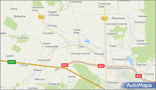 mapa Staw gmina Chełm, Staw gmina Chełm na mapie Targeo