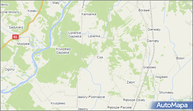 mapa Cisk, Cisk na mapie Targeo