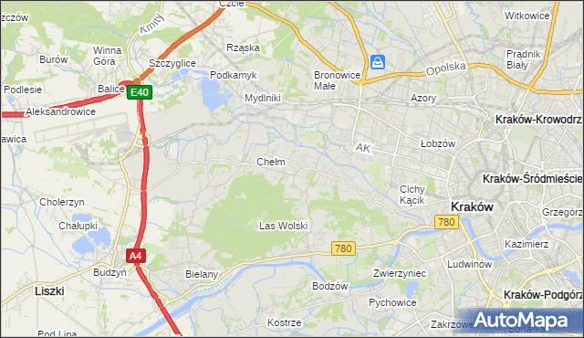 mapa Wola Justowska, Wola Justowska na mapie Targeo
