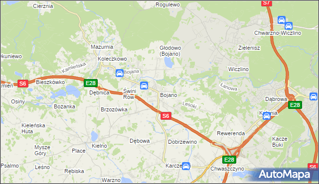 mapa Bojano, Bojano na mapie Targeo
