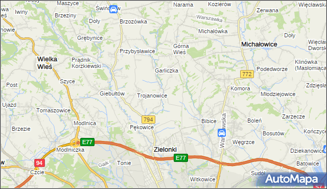 mapa Garlica Murowana, Garlica Murowana na mapie Targeo