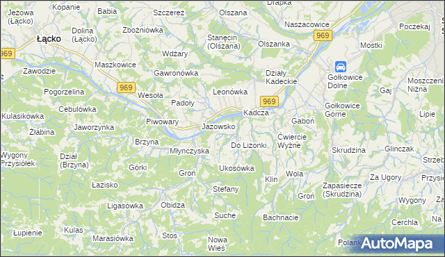 mapa Łazy Brzyńskie, Łazy Brzyńskie na mapie Targeo