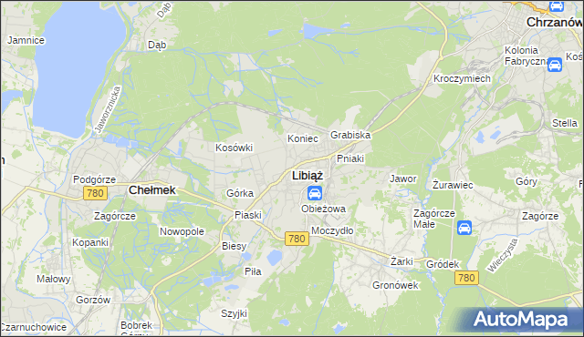 mapa Libiąż, Libiąż na mapie Targeo