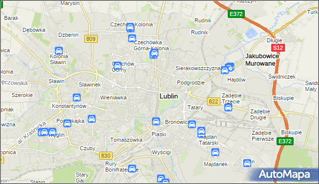 mapa Lublina, Lublin na mapie Targeo