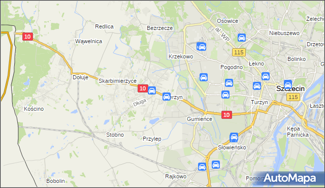 mapa Mierzyn gmina Dobra (Szczecińska), Mierzyn gmina Dobra (Szczecińska) na mapie Targeo