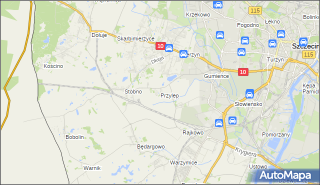 mapa Przylep, Przylep na mapie Targeo