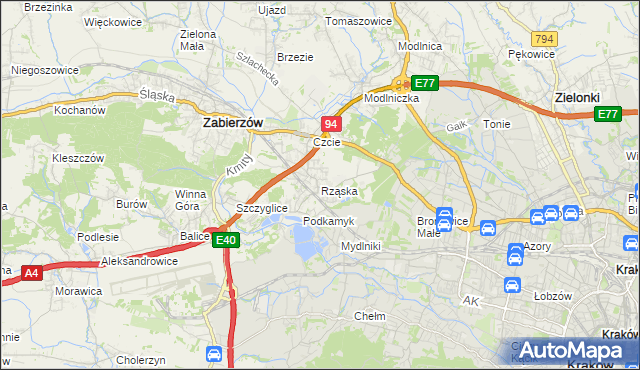 mapa Rząska, Rząska na mapie Targeo