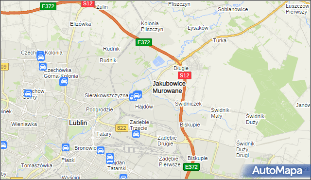 mapa Wólka powiat lubelski, Wólka powiat lubelski na mapie Targeo