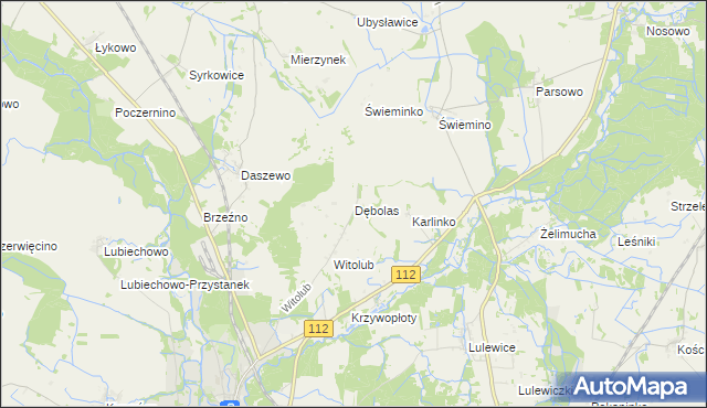 mapa Dębolas, Dębolas na mapie Targeo