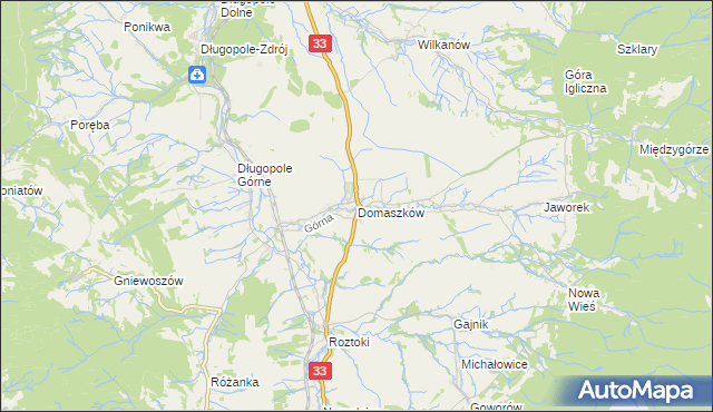 mapa Domaszków gmina Międzylesie, Domaszków gmina Międzylesie na mapie Targeo