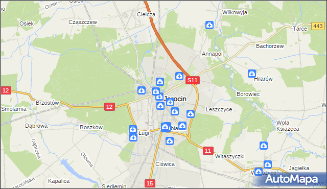 mapa Jarocin, Jarocin na mapie Targeo