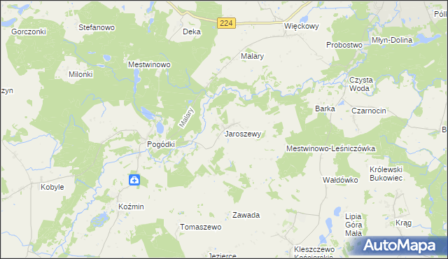 mapa Jaroszewy, Jaroszewy na mapie Targeo