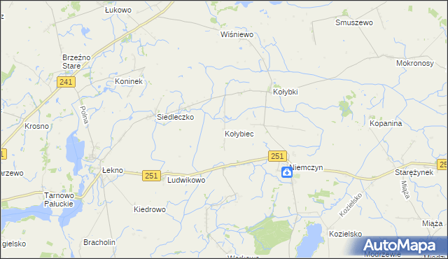 mapa Kołybiec, Kołybiec na mapie Targeo