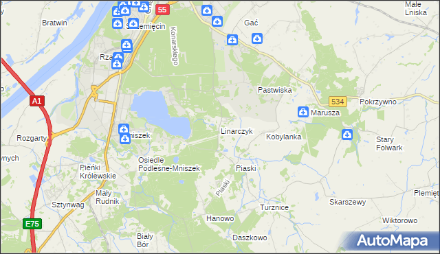 mapa Linarczyk, Linarczyk na mapie Targeo