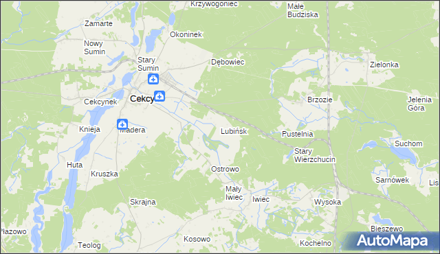 mapa Lubińsk, Lubińsk na mapie Targeo