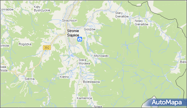 mapa Młynowiec, Młynowiec na mapie Targeo