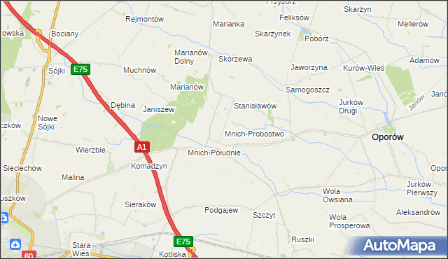 mapa Mnich-Probostwo, Mnich-Probostwo na mapie Targeo